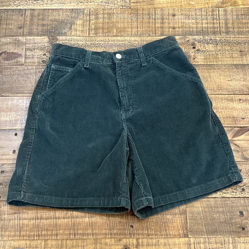 Vintage Arizona Skirt Skort Size 7 (28" Waist) Green Corduroy Shorts 90s Y2k USA